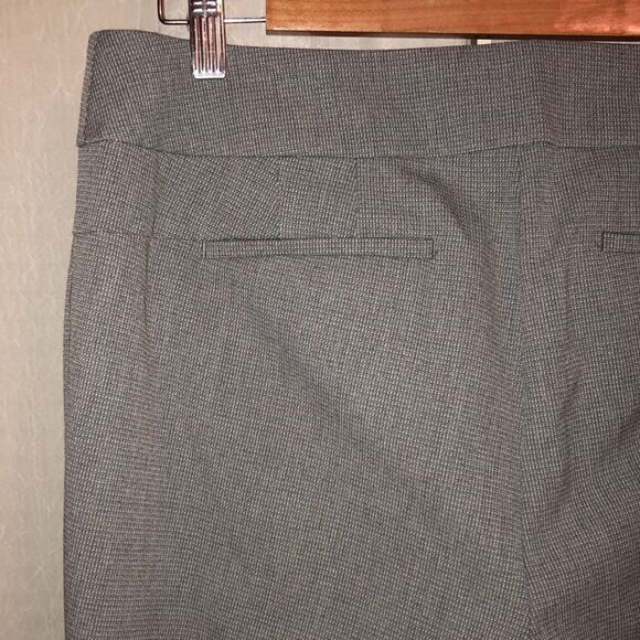 LOFT 12P Julie Straight Gray White Mini Plaid Dress Slacks Trousers - Picture 10 of 16